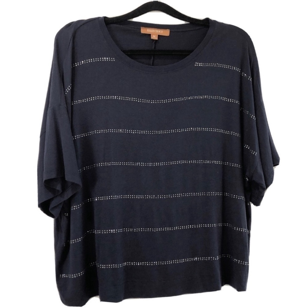 ellen tracy blouse blue size M